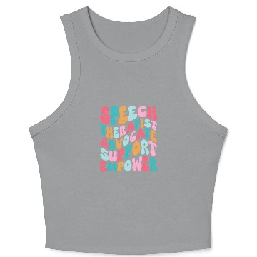 Discover Pathology Speech Language Pathologist Speech Therapist Crop Tank Top