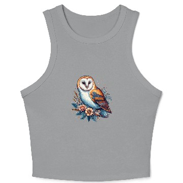 Discover Owl Pet Barn Owl 3 Crop Tank Top