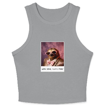 Discover Sloth Pet Funny Toe Licking Sloth Hell Yeah I Suck Toes Crop Tank Top