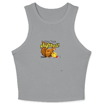 Discover Squirrel Pet Nuts About Softball Squirrel Softball Team Crop Tank Top