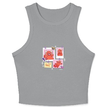 Discover Panda Pet Turning Red Red Panda Mei Grid Crop Tank Top