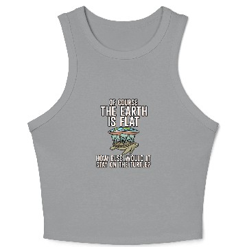 Discover Turtle Pet Modern turtle flat earth society Crop Tank Top