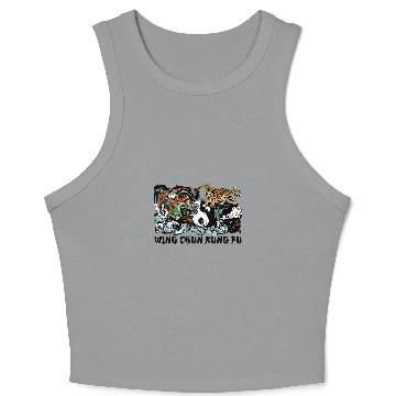 Discover Dragon Pet Wing Chun ying yang tiger dragon Crop Tank Top