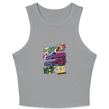 Discover Transformers Classic Characters Graffiti Panels Mashup Crop Tank Top