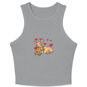 Discover Chiweenie Dog With Stuffed Animal Crop Tank Top