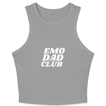 Discover EMO DAD CLUB Elder Emo Alternative and Emo Music Lover Crop Tank Top