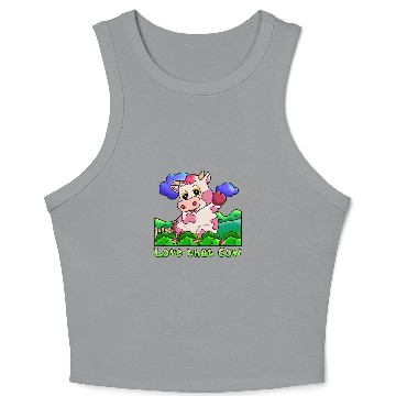 Discover Cow Lover Strawberry Cow Design 21 Crop Tank Top