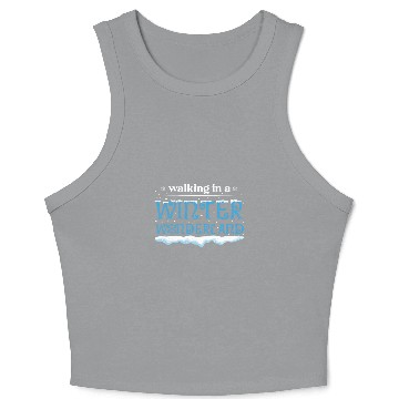 Discover Walking In A Winter Wonderland Design Crop Tank Top