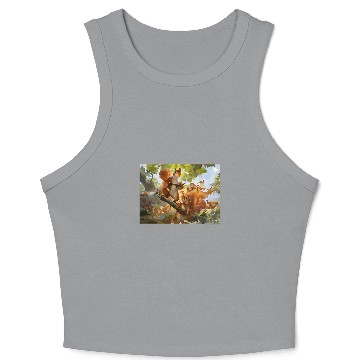 Discover Squirrel Pet Magic The Gathering Squirrel Mob Graphic 1 Crop Tank Top