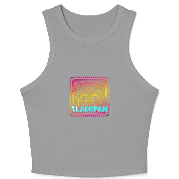 Discover Aztec Calendar Mexican Native Mayas Mayans Tlacopan Crop Tank Top