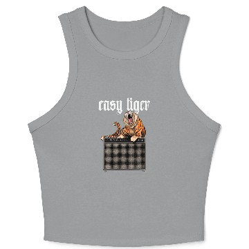 Discover Easy Tiger Retro Equalizer Speaker Music Crop Tank Top