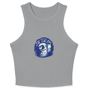 Discover Flatearth Flat Earth Flat Earth Astronaut Saying Gift Crop Tank Top