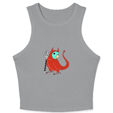 Discover Scary Devil Costume Parrot I Turquoise Parrotlet Crop Tank Top
