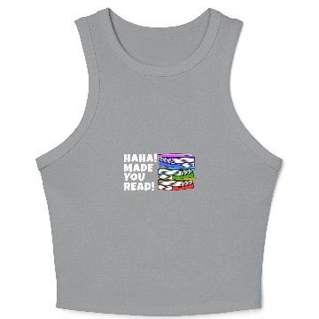 Discover English Teacher Reading Books Instructor Educator Crop Tank Top