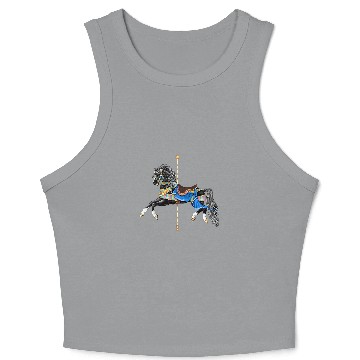 Discover Black Stallion Carousel Horse Crop Tank Top