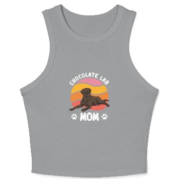 Discover Chocolate Labrador Retriever Dog Chocolate Lab Mom Crop Tank Top