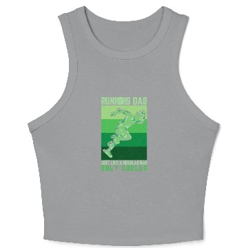 Discover Funny Running For Dad Marathon Runner Coachs Marathoner Crop Tank Top