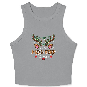 Discover Im The Math Nerd Reindeer Christmas Crop Tank Top