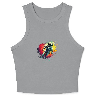 Discover astronaut floating in space Galactic spaceman Idea Creative 2 Crop Tank Top