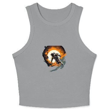 Discover astronaut floating in space Galactic spaceman Idea Creative 1 Crop Tank Top