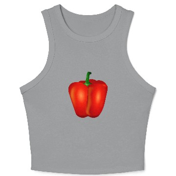 Discover Red Bell Pepper Vegetarian Vegetable Crop Tank Top