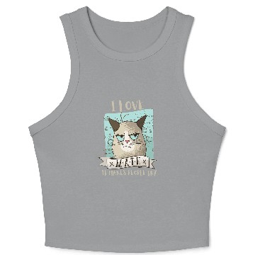 Discover Funny Cat I Love Math It Makes People Cry Teacher Nerd Crop Tank Top