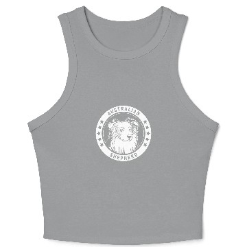 Discover Australian Shepherd Portrait Crop Tank Top