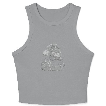 Discover ASTRONAUT HELMET MONKEY GRAPHIC Crop Tank Top