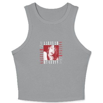 Discover Aaliyah Squared Logo Pullover Crop Tank Top