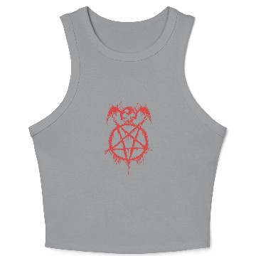 Discover Skull and Pentagram - Pentagram - Crop Tank Top
