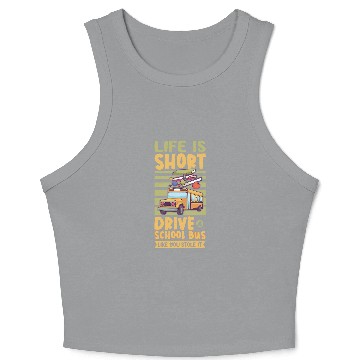 Discover Funny School Bus Driver Appreciation anniversary 2 Crop Tank Top