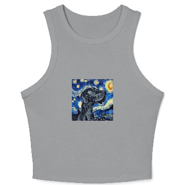 Discover Great Dane Dog Van Gogh Style Starry Night Crop Tank Top