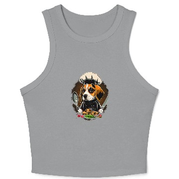 Discover Cooking Beagle Restaurant cook on Beagle chef Crop Tank Top