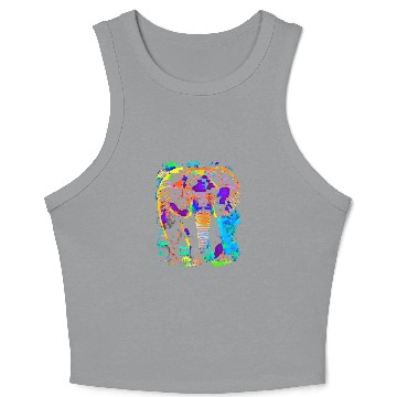 Discover elephant pop art Crop Tank Top