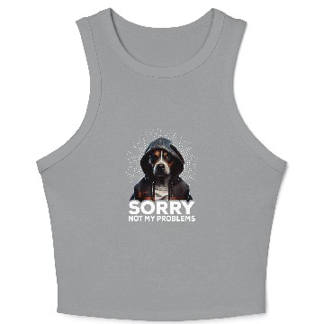 Discover Bulldog Coffee I Grumpy Dog I Sorry Not My Problems Crop Tank Top