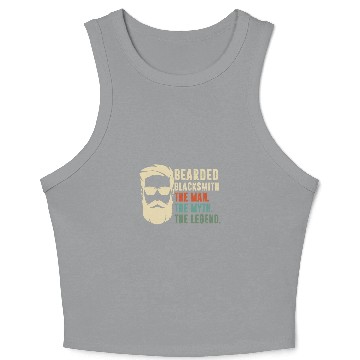 Discover Bearded Blacksmith The Man The Myth The Legend Crop Tank Top