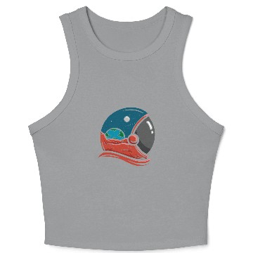Discover Future Astronaut Universe Aerospace Engineer Galaxy Crop Tank Top