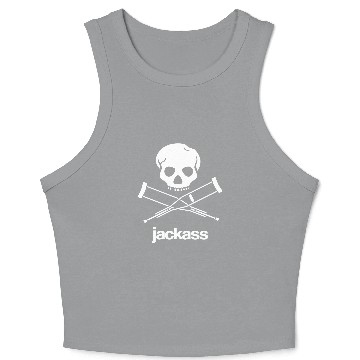 Discover Jackass Skull And Crutches Crop Tank Top