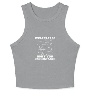 Discover Math Teacher Funny High School Mathematic Quote Math Formula Crop Tank Top