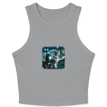 Discover Dog in starry night van gogh aussie mini Australian Shepherd Crop Tank Top