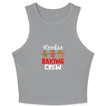 Discover Funny Gingerbread Cookie Baking Crew Christmas Baker Pajama Crop Tank Top
