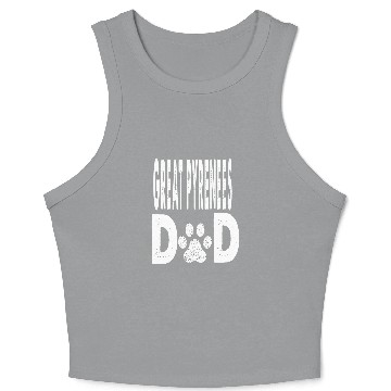 Discover Great Pyrenees DAD Dog Owner Gift Crop Tank Top