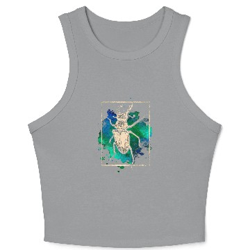 Discover Stag Beetle Insect Animal Crop Tank Top