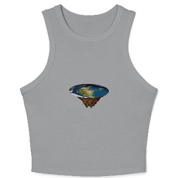 Discover Flat Earth Society 2Flat Earth Map Model Globe Crop Tank Top
