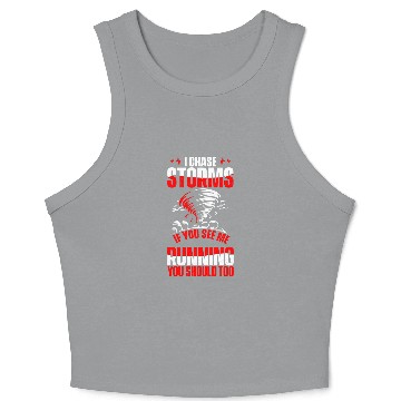 Discover Meteorologist tornado storm chaser meteorology storm chasing Crop Tank Top