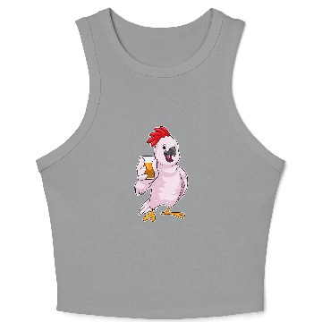 Discover Parrot Orange juice Crop Tank Top