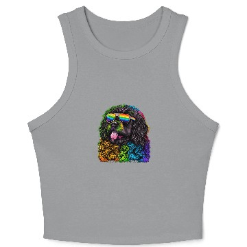 Discover LGBT Gay Pride Newfoundland dog Crop Tank Top
