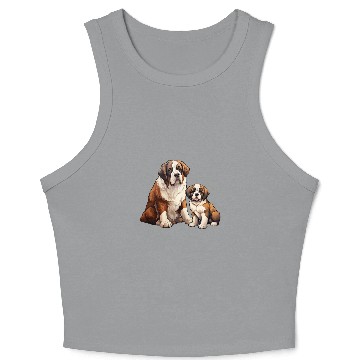 Discover Cute Dogs Saint Bernard Crop Tank Top