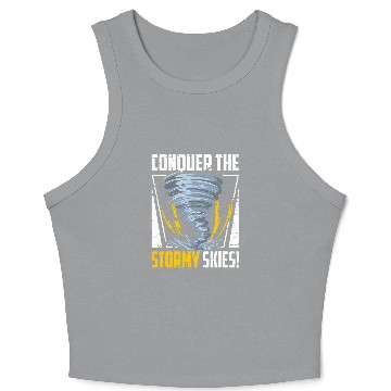 Discover Meteorologist Storm Chasing Storm Hunter Tornado Chaser Crop Tank Top