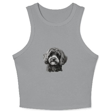 Discover Cavapoo Dog Cavalier King Charles and Poodle dog 1 Crop Tank Top